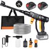 Idropulitrice Cordless 6 in 1 da 60 Bar, Pistola ad Alta Pressione 21V per Pulizia Casa e Giardino, Compatibile con Batteria Makita