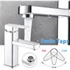 NONE Rubinetto per Bagno in Acciaio Inox, Miscelatore Monocomando per Lavabo, Placcatura Anti-Ossidazione a 3 Strati, Resistente alla Ruggine, Rubinetto per Lavandino