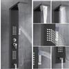 NONE Colonna Doccia in Acciaio Inox a 5 Funzioni, Doccia a Pioggia, Getti Massaggianti, Bocchetta Vasca, Schermo LED Opzionale, Rubinetti da Bagno