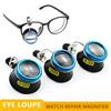NONE Lente d'ingrandimento per riparazione orologi, clip per occhiali 5X 10X 20X, lente d'ingrandimento per orologiai, strumenti di apertura