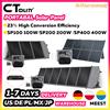 CTOLITY Pannello solare portatile da 400W, 200W e 100W, sistema di alimentazione solare pieghevole per generatori solari, campeggio, viaggi in camper e navigazione, alta efficienza del 23%