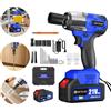 Avvitatore a impulsi elettrico brushless a batteria ad alta coppia 1200 Nm 1/2'' con 1 o 2 batterie, cassetta degli attrezzi e luce da lavoro