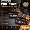 Ddadache Batteria di ricambio agli ioni di litio da 20V per WORX 6000/8000mAh per WA3551 WA3551.1 WA3553 WA3641 WX373, batteria ricaricabile per utensili
