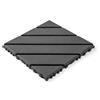 NONE 44 Piastrelle Incastrabili in Plastica 30x30 cm, Impermeabili per Tutte le Stagioni, Pavimentazione per Interni ed Esterni, per Bordo Piscina, Balcone, Giardino, Grigio Scuro