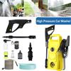 NONE Idropulitrice Portatile 1400W 100 Bar con Pistola ad Acqua Potente, Ugello a Pressione Regolabile, Design con Ruote, Gancio per Cavo e Vari Tipi di Getto d'Acqua