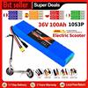 Ddadache Batteria al Litio Ricaricabile 36V 100Ah 18650 10S3P 1000W per Biciclette Elettriche, Scooter e Veicoli Elettrici con BMS+Caricabatterie