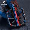 WEST BIKING Pedali per bicicletta MTB Pedali piatti per bici da strada antiscivolo in lega di alluminio CNC ultraleggeri Ciclismo Pedali per bici a 3 cuscinetti BMX