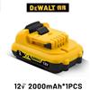 DEWALT Batteria 12V, batteria agli ioni di litio DEWALT da 2.0Ah, batteria per utensili elettrici Dewalt, DCB123, DCB125, DCB124, DCB122, DCD710
