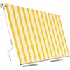 NONE Aeffe Tenda da Sole a Caduta 300 x 250 Centimetri cm Avvolgibile, Estensibile, Struttura in Alluminio Tessuto 280gr/mq (Bianco e Giallo 300x250)