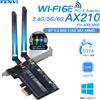 fenvi Adattatore WiFi Wireless Fenvi 5374Mbps WiFi 6E per Intel AX210 PCIe, 2.4G/5G/6Ghz 802.11AX, con Bluetooth 5.3, Scheda WiFi 6 AX200 per PC