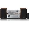 Lenco Compatto HI FI MC SERIES MC 860WDSI Bluetooth Wood e Silver 2x 30W