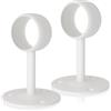 SAYAYO Supporto Bastone Tenda, Bianco Staffa per Asta della Tende in Acciaio Inox, Asta Armadio Supporto, per Appendere Bastone per Tende al Soffitto, 38mm 2 Pezzi