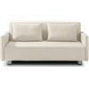EVERGREENWEB MATERASSI & BEDS EVERGREENWEB Divano Letto 2 Posti con Materasso Matrimoniale 140x190 Ortopedico, Prontoletto RICHIUDIBILE 2in1, Rivestimento Beige SFODERABILE, Braccioli Slim, Coppia Cuscini SUPERSOFT Inclusi | EDITH