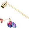 CORTNEY Spegni Candela per Candele in Acciaio Inox con Manico Lungo, Strumenti per la Cura delle Candele può Spegnere in Sicurezza Gli Stoppini delle Candele(Oro)
