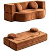 Easnuroz Divano Letto Trasformabile Con Cuscini Divano Componibile Trasformabile Per Piccoli Spazi