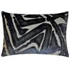 The HomeCentric Grigio Velluto Copricuscino lombare 30x45 cm - Charcoal Strokes Lumbar
