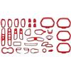 Generic Toworldit Set di 31 Pezzi Accessori Interni in ABS Copertura Decorativa Cruscotto Adesivi Trim Compatibili con Jeep Renegade 2015-2020 (Rosso)