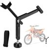 SZBYH Cavalletto Pieghevole Moto Regolabile, Supporto Sollevamento Ruota Moto, Altezza e Angolazione Regolabili, Impugnatura Ergonomica, Supporto Universale per Moto da Cross, Scooter, Biciclette e MTB