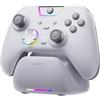 EasySMX X05Pro Controller wireless PC con dock tasti silenziosi, grilletti 2 stadi, D-Pad 8 vie, programmabili, joystick Hall, 1000mAh, 1000 Hz. Compatibile con PC/Switch/Android/iOS - Bianco.