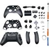Hzxkqmil Kit Guscio Completo di Ricambio per Xbox Series X/S Controller | Custodia Anteriore Scocca Inferiore Telaio Interno Guide Laterali Bumper Pulsanti LB RB D-pad per Xbox Core Controller,Nero
