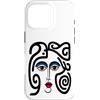 Bahaa's Tee Custodia per iPhone 16 Pro Abstract Modern Woman Face Eyes Art Illustration Graphic