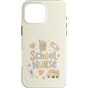 School Nurse Care Custodia per iPhone 16 Pro Max Carino Scuola Infermiera Torna a Scuola U