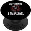 Hairstylist Cosmetology Salon Apparel Hairstylist Cosmetologist Bleach Stains & Sharp Shears PopSockets PopGrip Adesivo