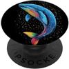 Balene divertenti per gli amanti delle i Balena Blu Canzone della Balena Diver Oceano Balena Blu PopSockets PopGrip Adesivo