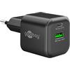 goobay Caricatore rapido USB C Dual Nano PD (20 W) / QC USB-A (18 W) / USB C caricatore per Samsung, iPhone, iPad, MacBook/spina di ricarica/adattatore di ricarica per presa, 79620