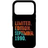 September 1990 Retro Vintage Year 1990 G Custodia per iPhone 17 Pro Edizione Limitata Settembre 1990 Compleanno
