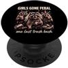 Trash Bash Bridal Co Ragazze Gone Feral Divertente Procione Addio al nubilato Festa Umorismo PopSockets PopGrip Adesivo