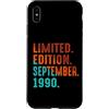 September 1990 Retro Vintage Year 1990 G Custodia per iPhone XS Max Edizione Limitata Settembre 1990 Compleanno