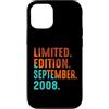 September 2008 Retro Vintage Year 2008 G Custodia per iPhone 12/12 Pro Edizione Limitata Settembre 2008 Compleanno