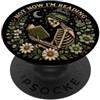 Bookish theme Non ora sto leggendo Bookish Skeleton Horror Reader PopSockets PopGrip Adesivo