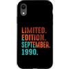 September 1990 Retro Vintage Year 1990 G Custodia per iPhone XR Edizione Limitata Settembre 1990 Compleanno