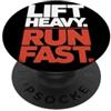 Cross Training Sollevamento Pesi Corrido Fitness Lift Heavy Run Fast Gym Atleta Palestra Corsa Sprint PopSockets PopGrip Adesivo