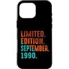 September 1990 Retro Vintage Year 1990 G Custodia per iPhone 16 Pro Max Edizione Limitata Settembre 1990 Compleanno