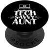 tech aunt computer pro coding digital au Aunt Computer Pro, esperta di tecnologia PopSockets PopGrip Adesivo
