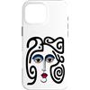Bahaa's Tee Custodia per iPhone 16 Pro Max Abstract Modern Woman Face Eyes Art Illustration Graphic