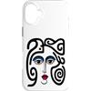 Bahaa's Tee Custodia per iPhone 16 Plus Abstract Modern Woman Face Eyes Art Illustration Graphic