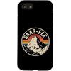 Alpine Ski Travel Winter City Mountain E Custodia per iPhone SE (2020) / 7/8 Saas-Fee Montagna Retro Tramonto Alpino
