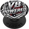 V8 Motor Motorsport Power Gearhead per muscle car con motore da corsa con motore V8 PopSockets PopGrip Adesivo