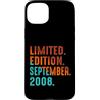 September 2008 Retro Vintage Year 2008 G Custodia per iPhone 15 Plus Edizione Limitata Settembre 2008 Compleanno