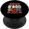 Funny Halloween Nurse Apparel & Gifts Intensivo Spavento Unità Carino Fantasmi ICU Infermiera Halloween PopSockets PopGrip Adesivo