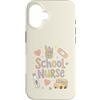 School Nurse Care Custodia per iPhone 16 Carino Scuola Infermiera Torna a Scuola U