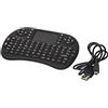 Rii Mini i8+ Wireless (QWERTY) - Mini tastiera francese retroilluminata ergonomica senza fili con touchpad, per Smart TV, Mini PC, HTPC, Console, Computer (nero)