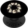 Spooky Halloween Teacher Educator Fall A Carino Musica Insegnante Fantasma Giocare Strumenti Band Halloween PopSockets PopGrip Adesivo
