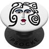 Bahaa's Tee Abstract Modern Woman Face Eyes Art Illustration Graphic PopSockets PopGrip Adesivo