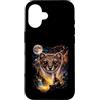 Vintage Ermellino Regalo Custodia per iPhone 16 Mistico Ermellino Luna Piena Arte Bosco