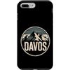 Alpine Ski Travel Outdoor Winter City Custodia per iPhone 7 Plus/8 Plus Avventura invernale dei pini montani di Davos